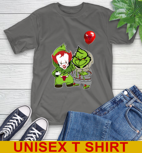 Chicago Bulls Baby Pennywise Grinch Christmas NBA Basketball T-Shirt 8