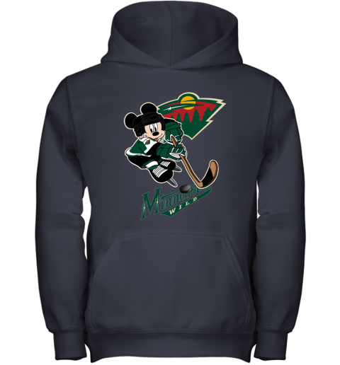 NHL Minnesota Wild Mickey Mouse Disney Hockey T Shirt D2OZkrE2YvM youth hoodie 43 95 151514 front navy