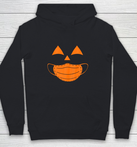 Funny halloween Pumpkin wearing a mask 2020 Jackolantern Youth Hoodie