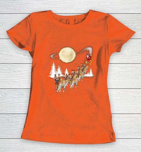 Golden Retriever Reindeer Christmas Women's T-Shirt 3