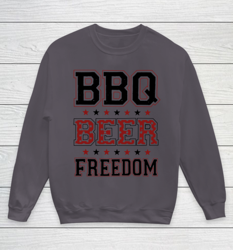 BBQ Beer Freedom Trump Fan Youth Sweatshirt 6
