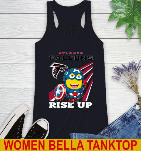 NFL Football Atlanta Falcons Captain America Marvel Avengers Minion Shirt Racerback Tank 8