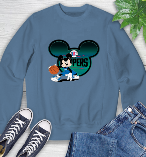 NBA LA Clippers Mickey Mouse Disney Basketball Sweatshirt 7