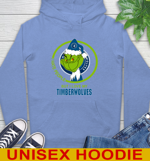 Minnesota Timberwolves NBA Christmas Grinch I Hate People But I Love My Favorite Basketball Team Hoodie 11