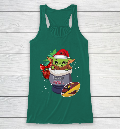 Arizona Cardinals Christmas Baby Yoda Star Wars Funny Happy NFL Racerback Tank 6