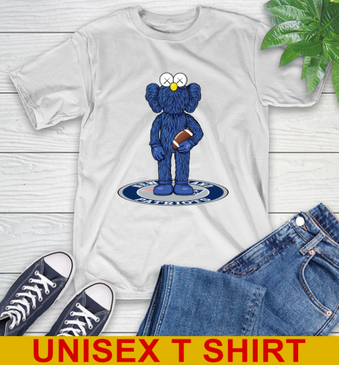 NFL Football New England Patriots Kaws Bff Blue Figure Shirt T-Shirt