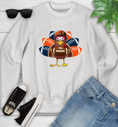 Denver Broncos Turkey Thanksgiving Day Youth Sweatshirt