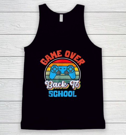 Back to School Funny Game Over Teacher Student Controller Tank Top