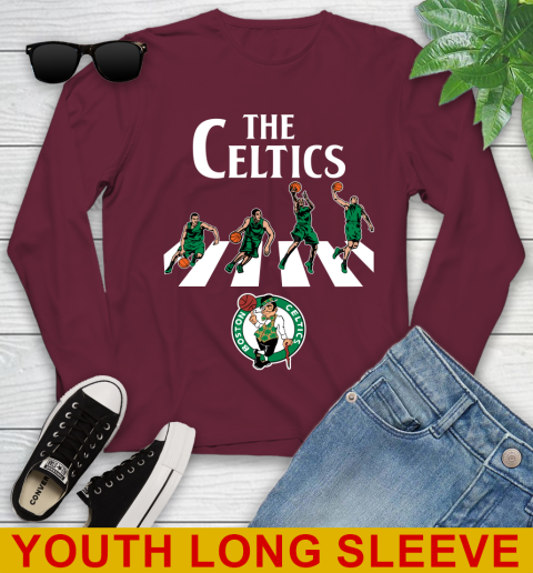 NBA Basketball Boston Celtics The Beatles Rock Band Shirt Youth Long Sleeve 6