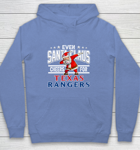 Texas Rangers Even Santa Claus Cheers For Christmas MLB Youth Hoodie 8