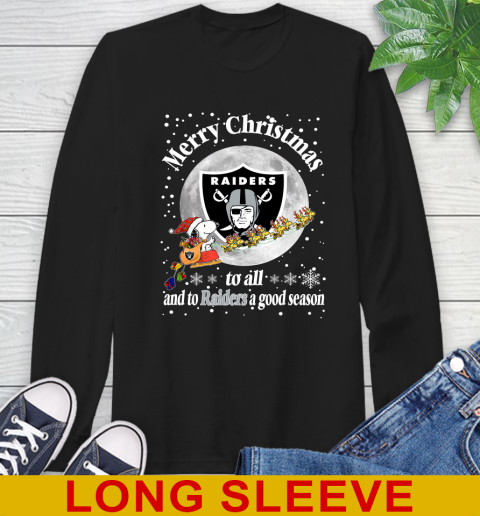 Oakland Raiders Merry Christmas To All And To Raiders A Good Season NFL Football Sports Long Sleeve T-Shirt