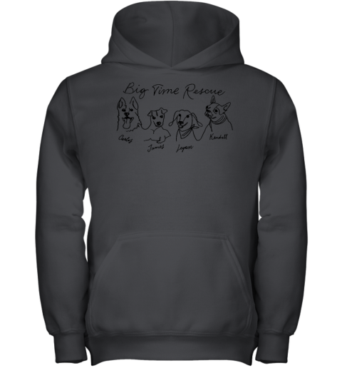 Big Time Rescue Love Dogs Wags And Walks Youth Hoodie