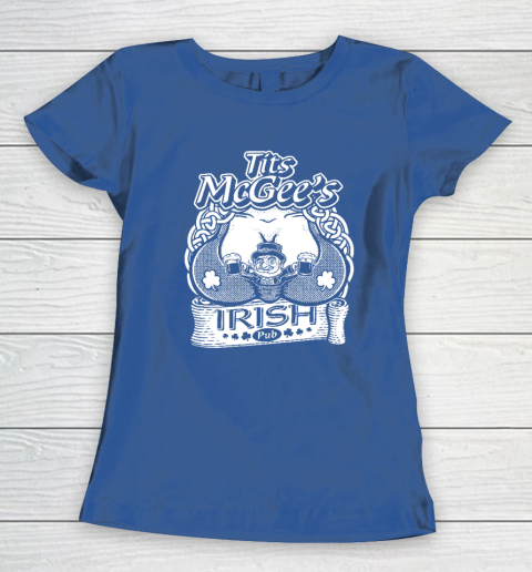 Tits McGee'ss Irish Pub Funny St. Patrick's Day Shamrocks Women's T-Shirt 6