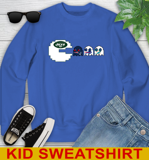 New York Jets NFL Football Pac Man Champion Youth Sweatshirt 7