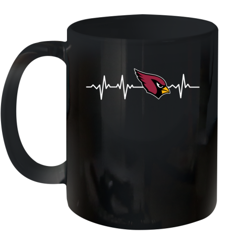 Arizona Cardinals NFL Football Heart Beat Shirt Ceramic Mug 11oz