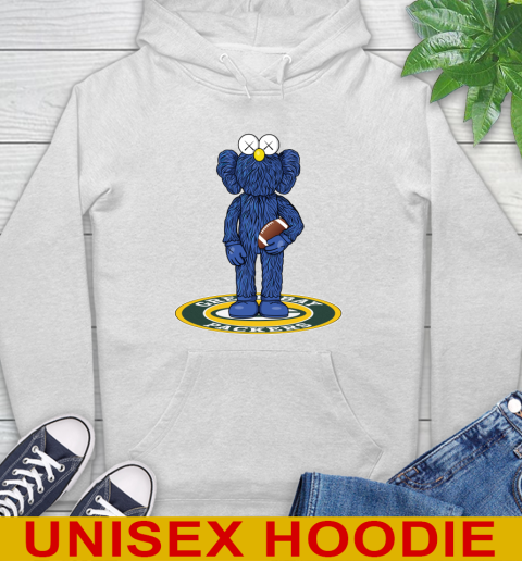NFL Football Green Bay Packers Kaws Bff Blue Figure Shirt Hoodie