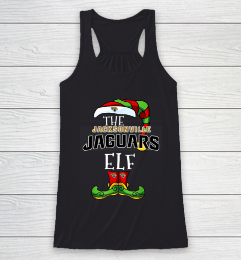 Jacksonville Jaguars Christmas ELF Funny NFL Racerback Tank