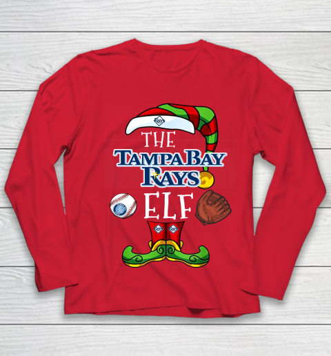Tampa Bay Rays Christmas ELF Funny MLB Youth Long Sleeve 8