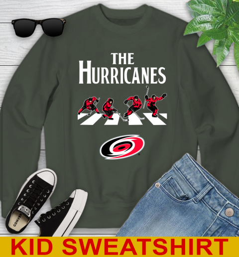 NHL Hockey Carolina Hurricanes The Beatles Rock Band Shirt Youth Sweatshirt 8