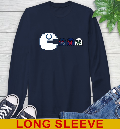 Indianapolis Colts NFL Football Pac Man Champion Long Sleeve T-Shirt 4