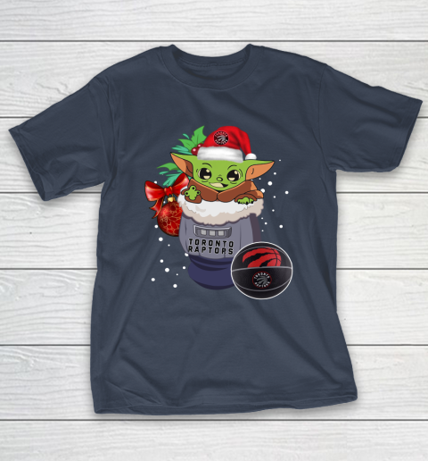 Toronto Raptors Christmas Baby Yoda Star Wars Funny Happy NBA T-Shirt 5