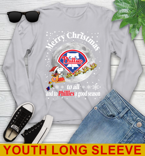 Philadelphia Phillies Merry Christmas To All And To Phillies A Good Season MLB Baseball Sports Youth Long Sleeve 5