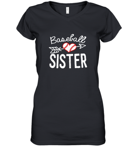 Baseball Sister For Fan Women's V-Neck T-Shirt