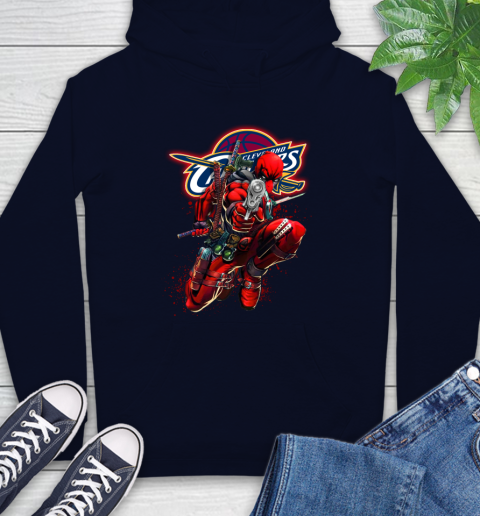 NBA Deadpool Marvel Comics Sports Basketball Cleveland Cavaliers Hoodie 4