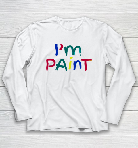 I Heart Love To Finger Paint Couple Valentine I'm Paint Long Sleeve T-Shirt
