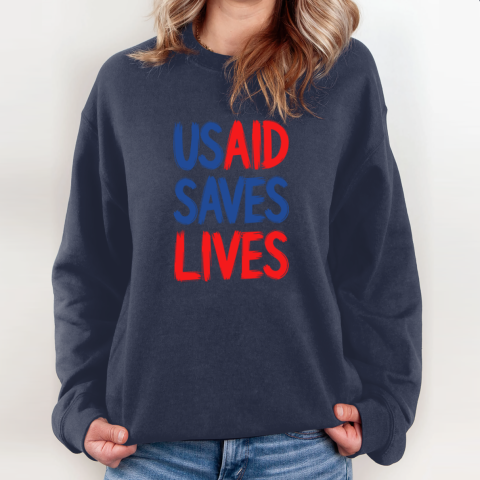zrxm usaid saves lives sweatshirt 35 front navy