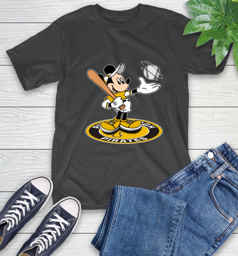 MLB Baseball Pittsburgh Pirates Cheerful Mickey Disney Shirt T-Shirt