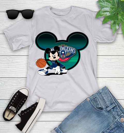 NBA New Orleans Pelicans Mickey Mouse Disney Basketball Youth T-Shirt 4