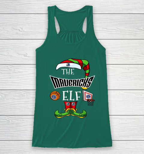 Dallas Mavericks Christmas ELF Funny NBA Racerback Tank 5