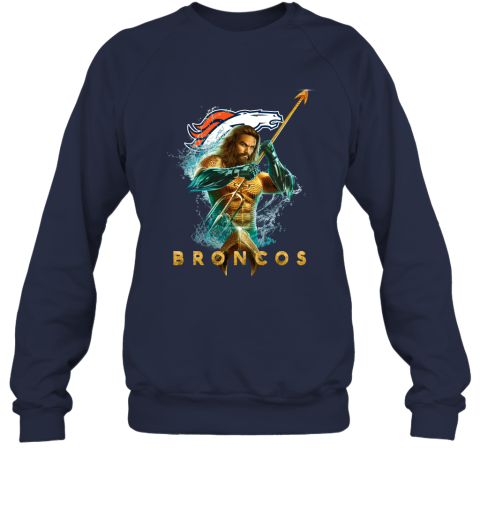 NFL Denver Broncos Aquaman DC Football Sports pv5Iv2ELsMF sweatshirt 35 95 151514 front navy