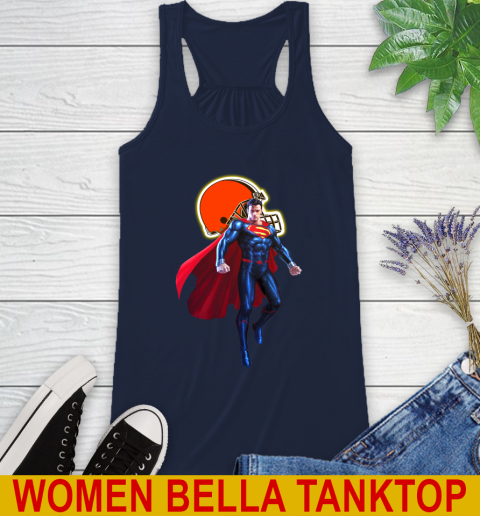 NFL Superman DC Sports Football Cleveland Browns Racerback Tank 11