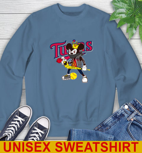 Minnesota Twins MLB Baseball Mickey Peace Sign Sports Sweatshirt 8