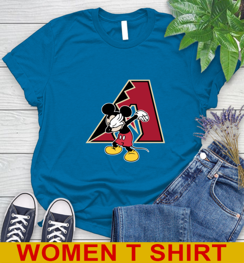 Arizona Diamondbacks MLB Baseball Dabbing Mickey Disney Sports Women's T-Shirt 7