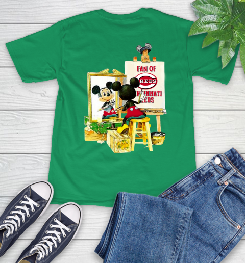 MLB Baseball Cincinnati Reds Mickey Drawing Shirt 8
