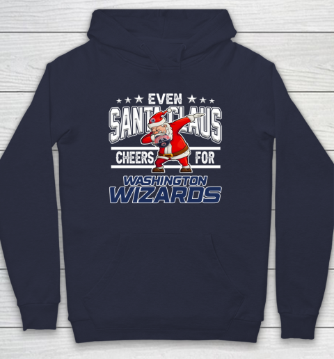 Washington Wizards Even Santa Claus Cheers For Christmas NBA Hoodie 2
