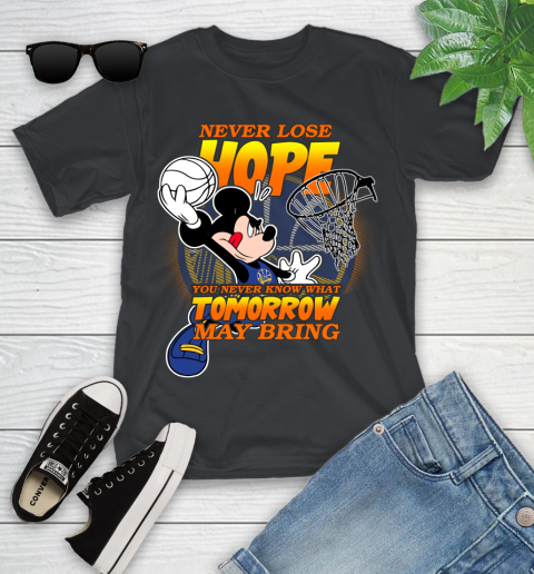 Golden State Warriors NBA Basketball Mickey Disney Never Lose Hope Youth T-Shirt