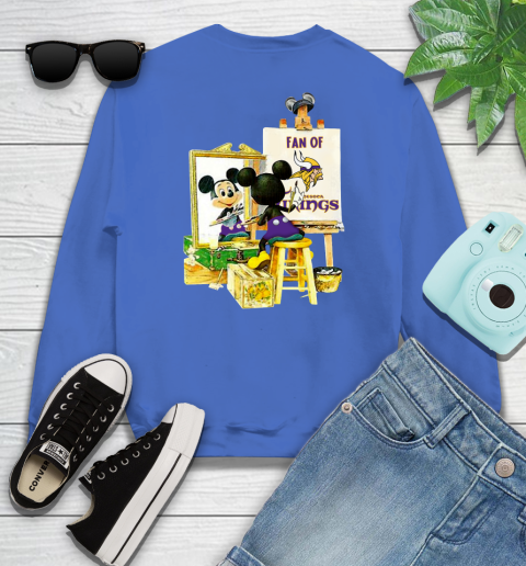 NFL Football Minnesota Vikings Mickey Drawing Shirt 110