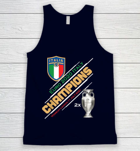 Italy Champions 2020 Euro Forza Azzurri Italia Football Tank Top 2
