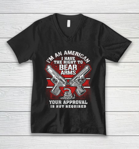 Veteran Shirt Gun Control Right To Bear Arms (2) V-Neck T-Shirt