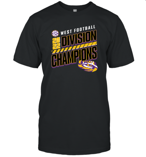 LSU Tigers Fanatics Branded 2022 SEC West Division Football Champions Slanted Knockout Unisex Jersey Tee