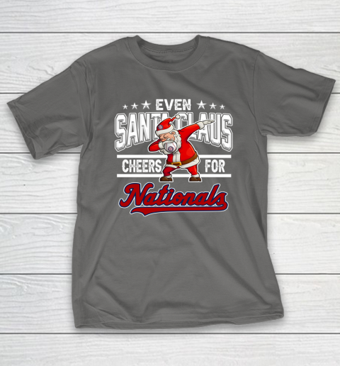 Washington Nationals Even Santa Claus Cheers For Christmas MLB T-Shirt 8