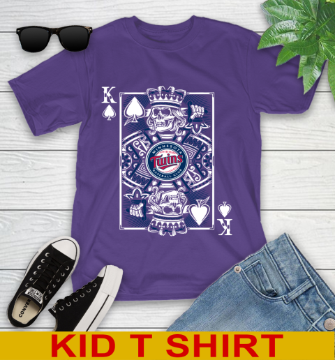 Minnesota Twins MLB Baseball The King Of Spades Death Cards Shirt Youth T-Shirt 3