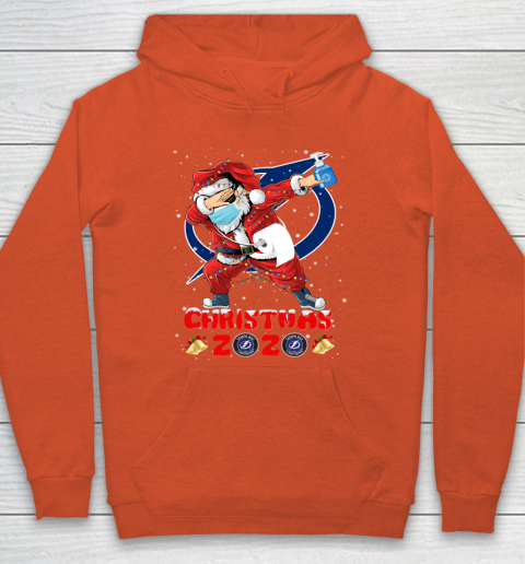 Tampa Bay Lightning Funny Santa Claus Dabbing Christmas 2020 NHL Hoodie 3