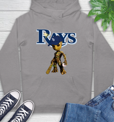 MLB Tampa Bay Rays Groot Guardians Of The Galaxy Baseball Hoodie 6