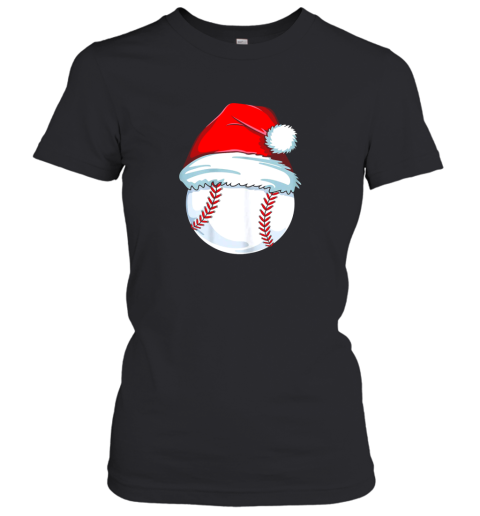 Christmas Baseball Shirt For Kids Men Ball Santa Pajama Women's T-Shirt