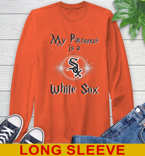 MLB Baseball Harry Potter My Patronus Is A Chicago White Sox Long Sleeve T-Shirt 4